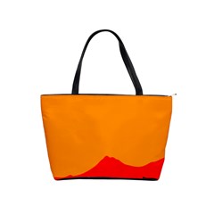 Mountains Natural Orange Red Black Shoulder Handbags