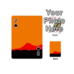 Mountains Natural Orange Red Black Playing Cards 54 (mini) 