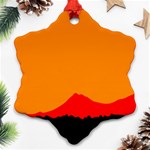 Mountains Natural Orange Red Black Ornament (Snowflake) Front