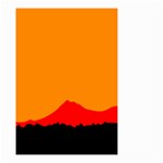 Mountains Natural Orange Red Black Small Garden Flag (Two Sides) Back