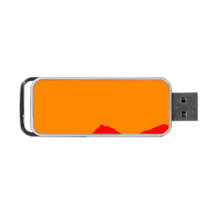 Mountains Natural Orange Red Black Portable USB Flash (Two Sides)