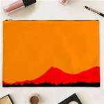 Mountains Natural Orange Red Black Cosmetic Bag (XXL)  Front