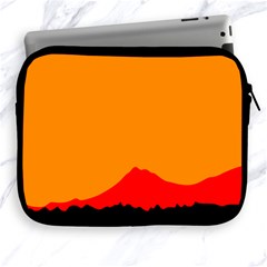 Mountains Natural Orange Red Black Apple Ipad 2/3/4 Zipper Cases by Mariart