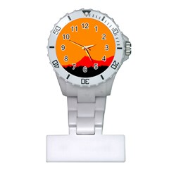 Mountains Natural Orange Red Black Plastic Nurses Watch by Mariart