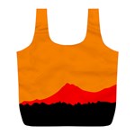 Mountains Natural Orange Red Black Full Print Recycle Bags (L)  Front