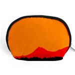 Mountains Natural Orange Red Black Accessory Pouches (Medium)  Front