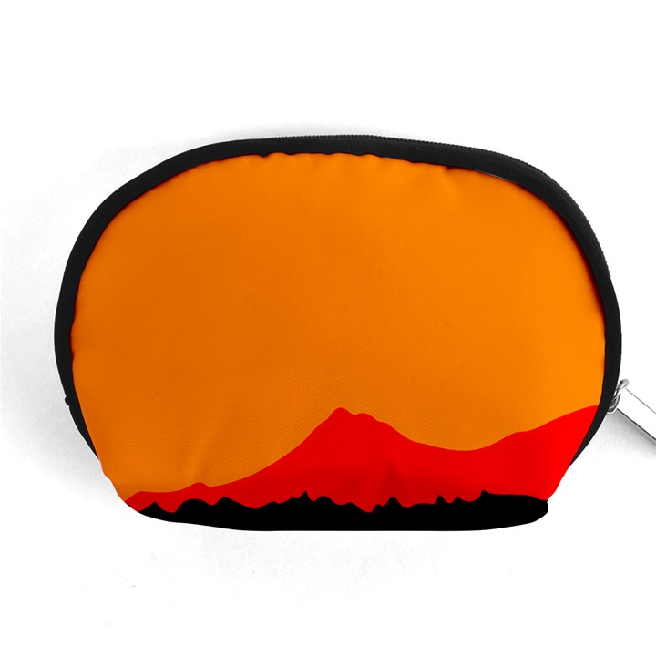 Mountains Natural Orange Red Black Accessory Pouches (Medium) 