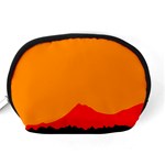 Mountains Natural Orange Red Black Accessory Pouches (Medium)  Back