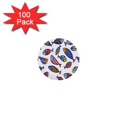 Love Fish Seaworld Swim Rainbow Cartoons 1  Mini Buttons (100 Pack) 