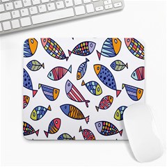 Love Fish Seaworld Swim Rainbow Cartoons Large Mousepads by Mariart