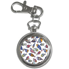 Love Fish Seaworld Swim Rainbow Cartoons Key Chain Watches by Mariart