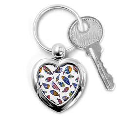 Love Fish Seaworld Swim Rainbow Cartoons Key Chains (heart) 