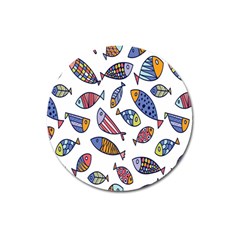 Love Fish Seaworld Swim Rainbow Cartoons Magnet 3  (round) by Mariart