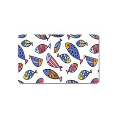 Love Fish Seaworld Swim Rainbow Cartoons Magnet (name Card) by Mariart