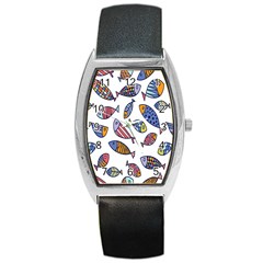 Love Fish Seaworld Swim Rainbow Cartoons Barrel Style Metal Watch