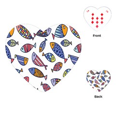 Love Fish Seaworld Swim Rainbow Cartoons Playing Cards (heart) 