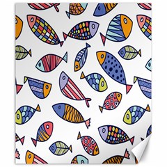 Love Fish Seaworld Swim Rainbow Cartoons Canvas 20  X 24  