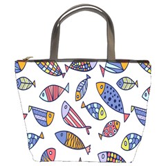 Love Fish Seaworld Swim Rainbow Cartoons Bucket Bags