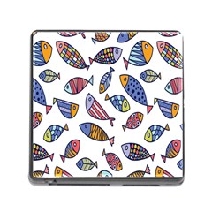 Love Fish Seaworld Swim Rainbow Cartoons Memory Card Reader (square) by Mariart