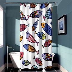 Love Fish Seaworld Swim Rainbow Cartoons Shower Curtain 36  X 72  (stall)  by Mariart