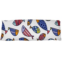 Love Fish Seaworld Swim Rainbow Cartoons Body Pillow Case (dakimakura) by Mariart