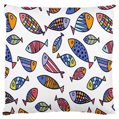 Love Fish Seaworld Swim Rainbow Cartoons Standard Flano Cushion Case (one Side) by Mariart