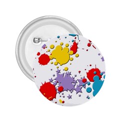 Paint Splash Rainbow Star 2 25  Buttons