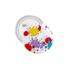 Paint Splash Rainbow Star 1 75  Buttons