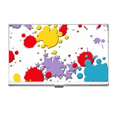 Paint Splash Rainbow Star Business Card Holders