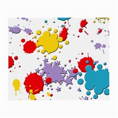 Paint Splash Rainbow Star Small Glasses Cloth (2-side)