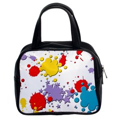 Paint Splash Rainbow Star Classic Handbags (2 Sides) by Mariart