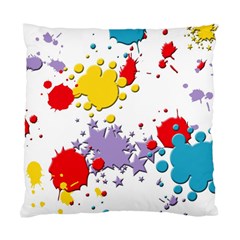 Paint Splash Rainbow Star Standard Cushion Case (two Sides)