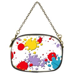 Paint Splash Rainbow Star Chain Purses (two Sides)  by Mariart