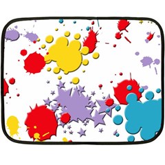 Paint Splash Rainbow Star Fleece Blanket (mini)