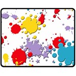 Paint Splash Rainbow Star Fleece Blanket (Medium)  60 x50  Blanket Front