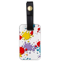 Paint Splash Rainbow Star Luggage Tags (one Side) 