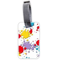 Paint Splash Rainbow Star Luggage Tags (two Sides) by Mariart