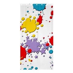 Paint Splash Rainbow Star Shower Curtain 36  X 72  (stall)  by Mariart