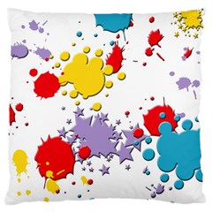 Paint Splash Rainbow Star Standard Flano Cushion Case (two Sides) by Mariart