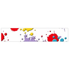 Paint Splash Rainbow Star Small Flano Scarf by Mariart