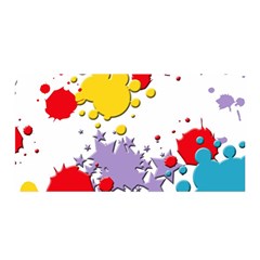 Paint Splash Rainbow Star Satin Wrap by Mariart