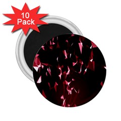 Lying Red Triangle Particles Dark Motion 2 25  Magnets (10 Pack)  by Mariart