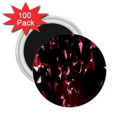 Lying Red Triangle Particles Dark Motion 2 25  Magnets (100 Pack)  by Mariart