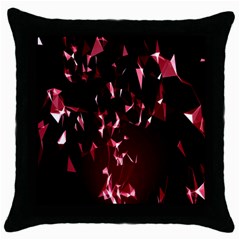 Lying Red Triangle Particles Dark Motion Throw Pillow Case (black)