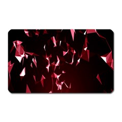 Lying Red Triangle Particles Dark Motion Magnet (rectangular) by Mariart