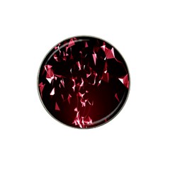 Lying Red Triangle Particles Dark Motion Hat Clip Ball Marker