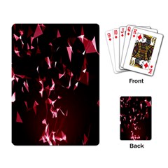 Lying Red Triangle Particles Dark Motion Playing Card by Mariart