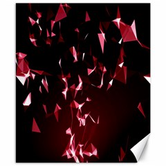 Lying Red Triangle Particles Dark Motion Canvas 8  X 10  by Mariart