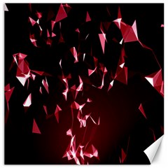 Lying Red Triangle Particles Dark Motion Canvas 12  X 12   by Mariart