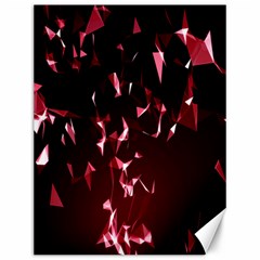 Lying Red Triangle Particles Dark Motion Canvas 12  X 16   by Mariart